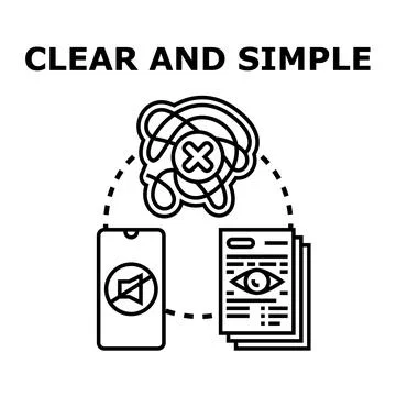 Clear and simple problem solving concept Stock Illustration