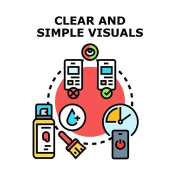 Clear and simple visuals creating engaging content イラスト素材