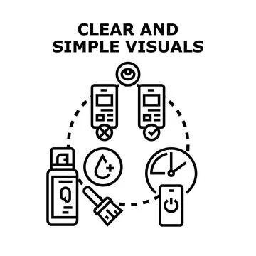 Clear and simple visuals creating engaging content イラスト素材