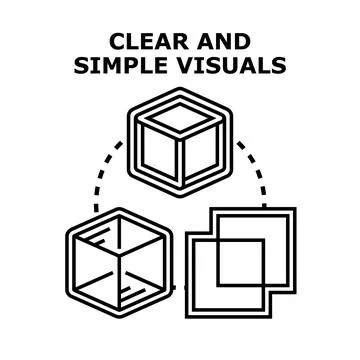 Clear and simple visuals creating engaging content Stock Illustration