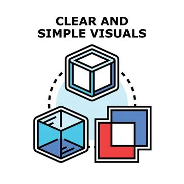 Clear and simple visuals creating engaging content Stock Illustration