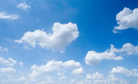 Clear and sunset sky  with cloud in summer Stock Photos