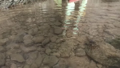 Clear and transparent water in the river Stock Footage 291007783