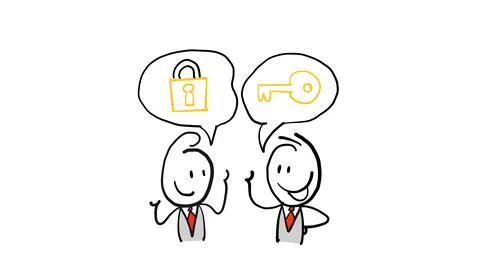 Clear and unblock work obstacle or key to unlock business idea concept Stock Illustration