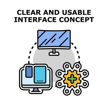 Clear and usable interface concept developing digital experience イラスト素材