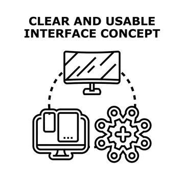 Clear and usable interface concept developing digital experience イラスト素材