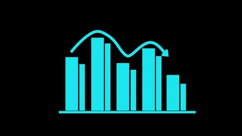 Clear Animated Bar Chart Depicting Steady Business Growth and Rising Profit.. Vídeos de archivo 317643962