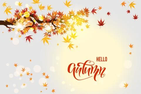 Clear autumn sky Stock Illustration