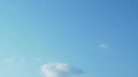 Clear Azure Sky, Little Cloud Cover, Time Lapse. Abstract Natural Background of  Stock-Footage 159644229