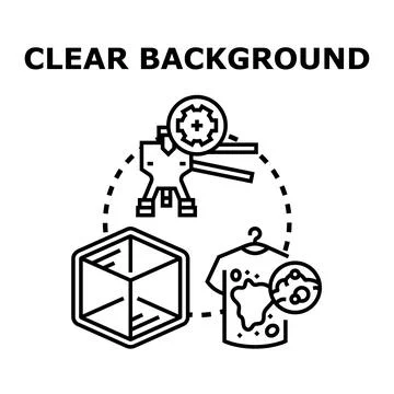 Clear background concept illustrating image processing work Illustrazione stock
