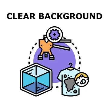 Clear background concept illustrating image processing work Illustrazione stock