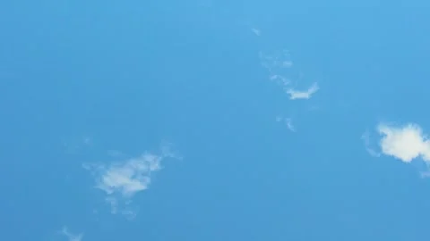 Clear Blue Azure Sky and Few White Cumulus Clouds Time Lapse, Slow Motion. Some  Video stock 309858853