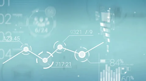 Clear Blue Corporate Background With Abstract Elements Of Infographics Stock Footage 67258928