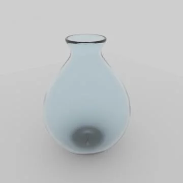 Clear Blue Glass Vase 3D Model