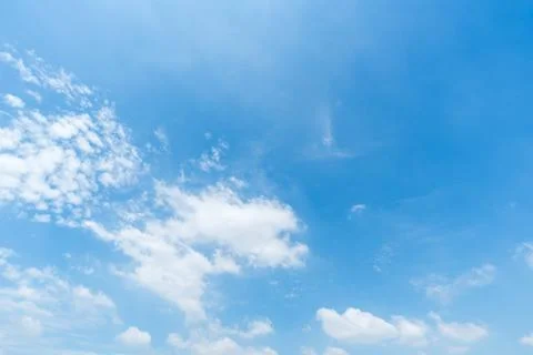 Clear blue sky background,clouds with background. Stock Photos