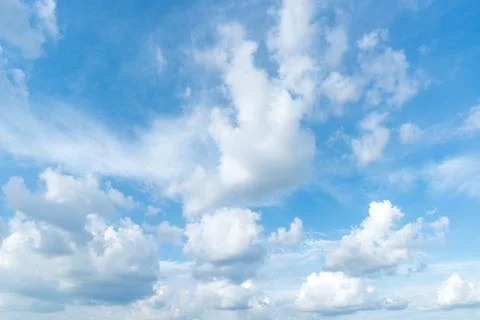 Clear blue sky background,clouds with background. Stock Photos