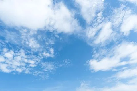 Clear blue sky background,clouds with background. Stock Photos