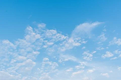 Clear blue sky background,clouds with background. Stock Photos