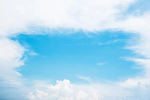 Clear blue sky background,clouds with background. Stock Photos