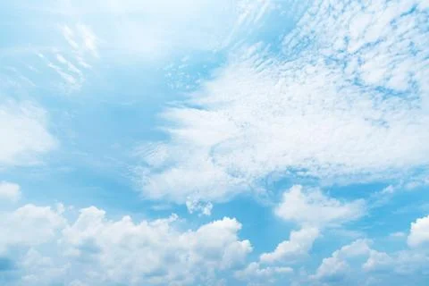 Clear blue sky background,clouds with background. Stockfoto's
