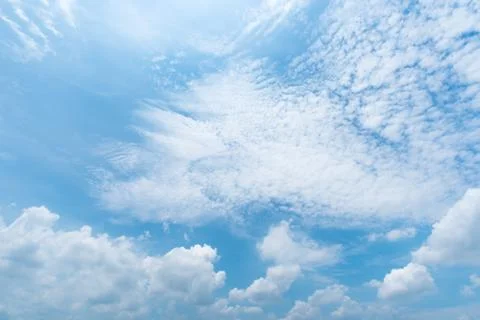 Clear blue sky background,clouds with background. Stock Photos