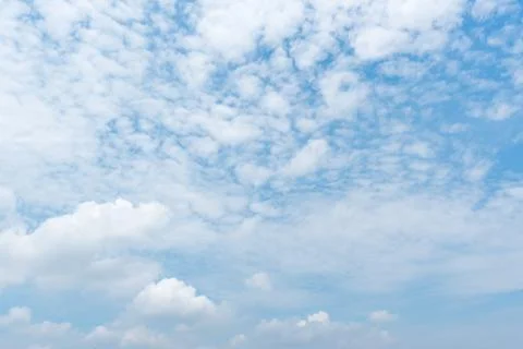 Clear blue sky background,clouds with background. Stock Photos