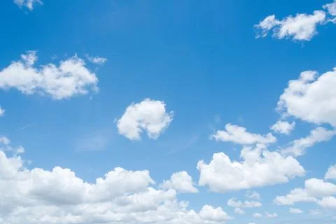 Clear blue sky background,clouds with background. Stock Photos
