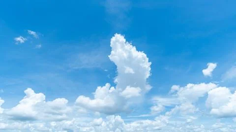 Clear blue sky background,clouds with background. Stock Photos