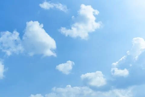 Clear blue sky background,clouds with background. Stock Photos