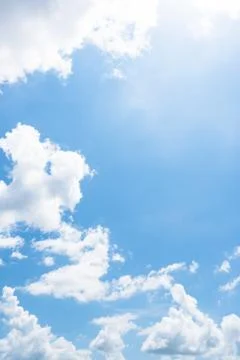 Clear blue sky background,clouds with background. Stock Photos