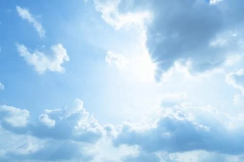 Clear blue sky background,clouds with background. Foto stock