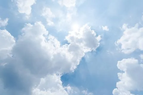 Clear blue sky background,clouds with background. Stock Photos