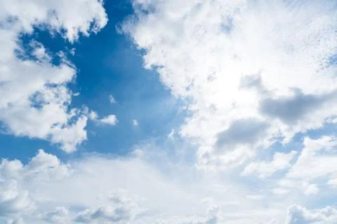 Clear blue sky background,clouds with background. Stock Photos