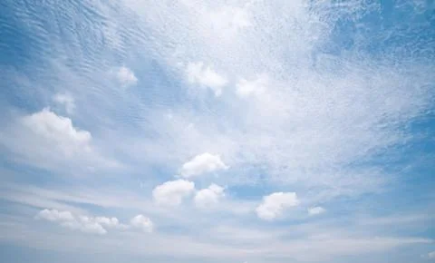 Clear blue sky background,clouds with background. Stock Photos