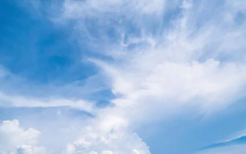 Clear blue sky background,clouds with background. Stock Photos