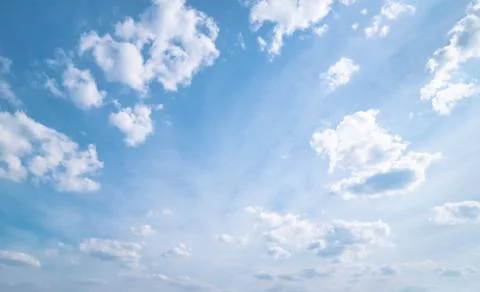 Clear blue sky background,clouds with background. Stock Photos