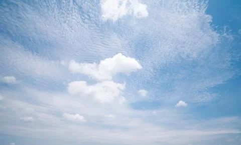 Clear blue sky background,clouds with background. Stock Photos
