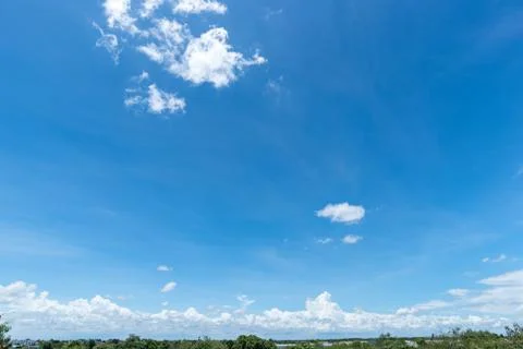 Clear blue sky background,clouds with background. Stock Photos