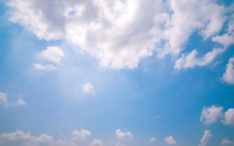 Clear blue sky background,clouds with background. Stock Photos