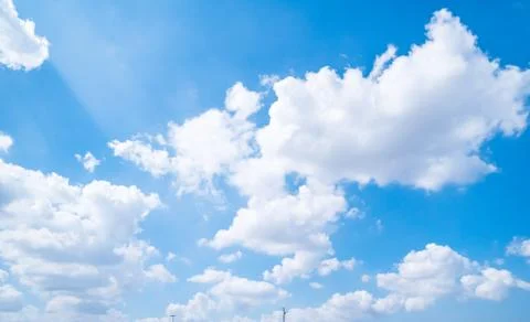 Clear blue sky background,clouds with background. Stock Photos