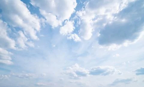 Clear blue sky background,clouds with background. Stock Photos