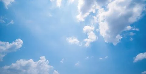 Clear blue sky background,clouds with background. Stock Photos