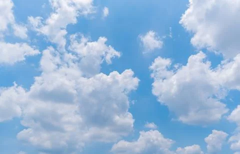 Clear blue sky background,clouds with background. Stock Photos
