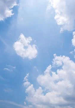Clear blue sky background,clouds with background. Stock Photos