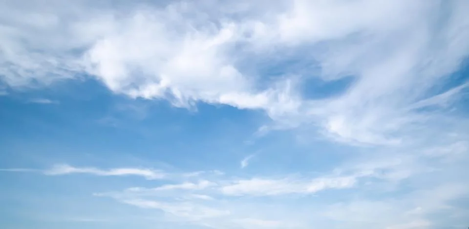 Clear blue sky background,clouds with background. Stock Photos