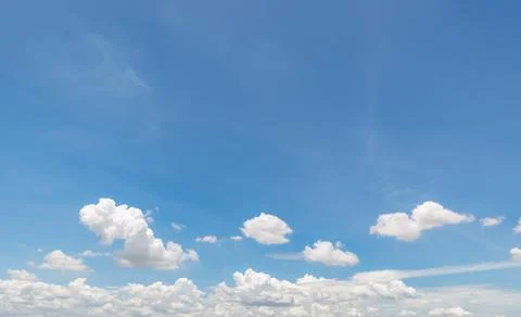 Clear blue sky background,clouds with background. Stock Photos