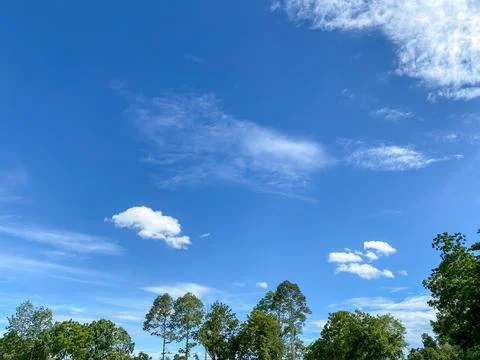 Clear blue sky background,clouds with background. Stock Photos