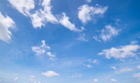 Clear blue sky background,clouds with background. Stock Photos