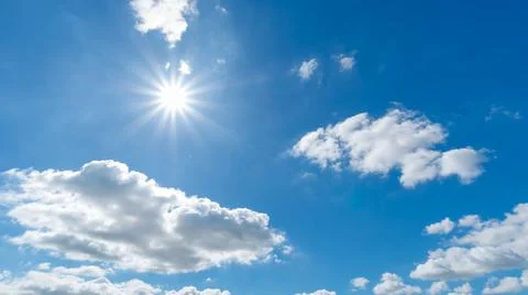 Clear blue sky background,clouds with background. Stock Photos