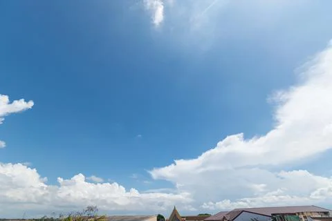 Clear blue sky background,clouds with background. Stock Photos